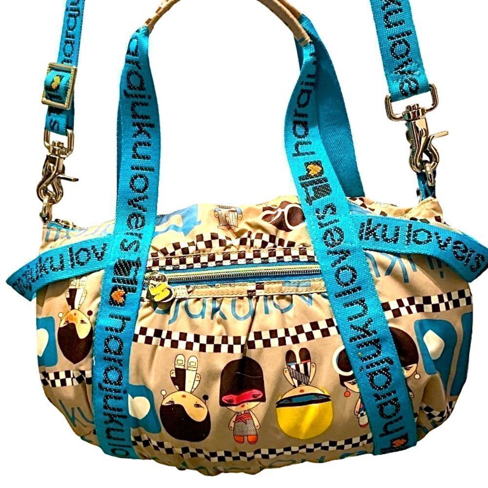 HARAJUKU LOVERS Gwen StefaniLARGE PURSE turquoise beige crossbody+ purse